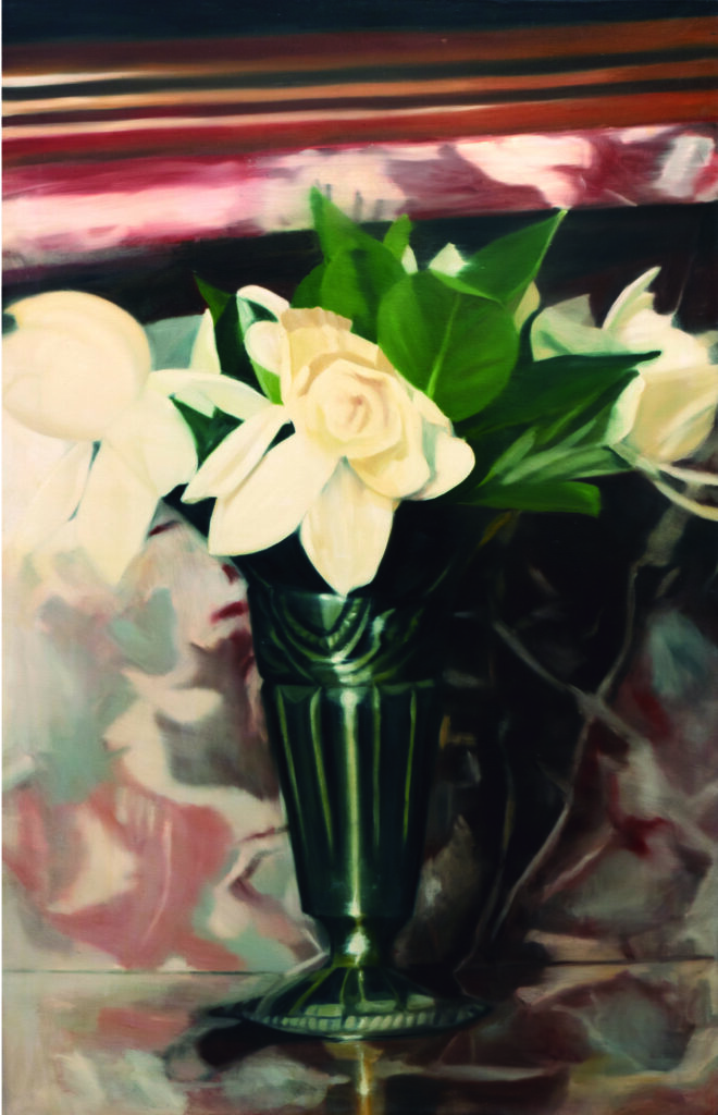 jazmines, 2015, oleo sobre tela, 140 x 90 cm