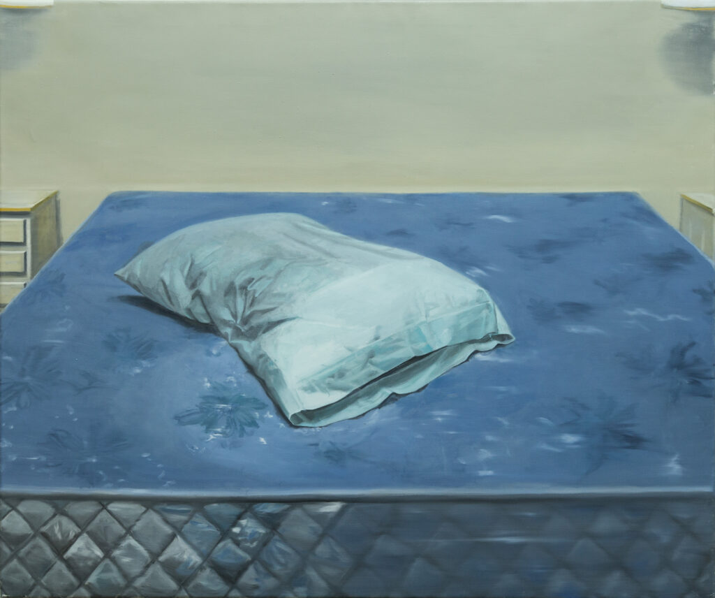 la almohada, 2018, oleo sobre tela, 100 x 120 cm