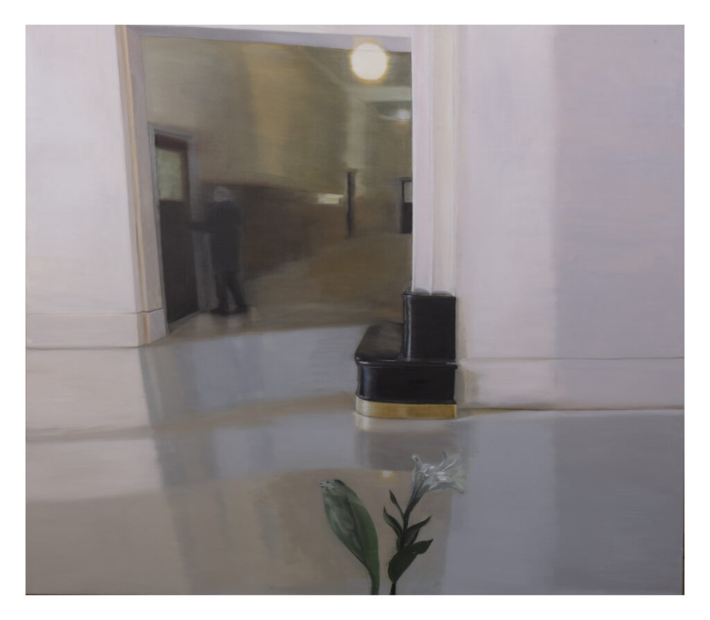 lilium blanco, 2019, oleo sobre tela, 140 x 160 cm, coleccion particular