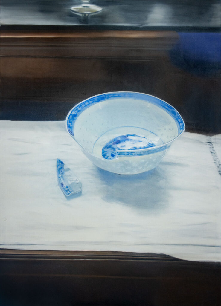 el cuenco chino, 200 x 150 cm, óleo sobre tela